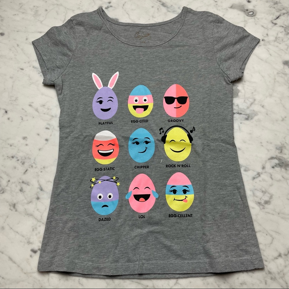 City Streets Short Sleeve Easter Egg Smiley Face T-Shirt